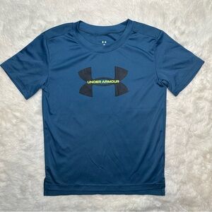 Under Armour T-Shirt Blue/Black/Green Size 6